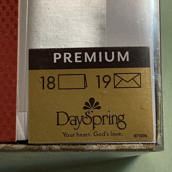 Christmas Greeting 18 Card Pack Glittery Snowflake DaySpring 8”by 5” Scripture - Picture 3 of 14